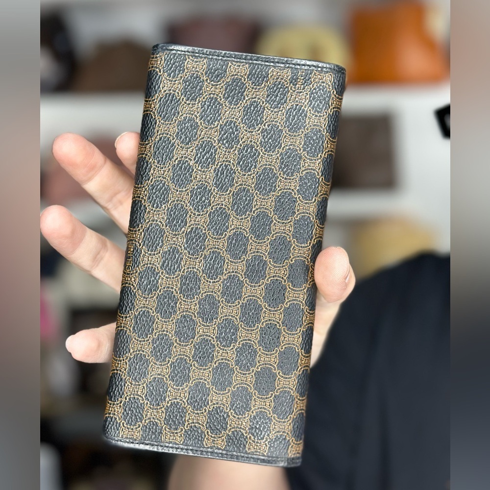 Celine Long Dark Macadam Wallet